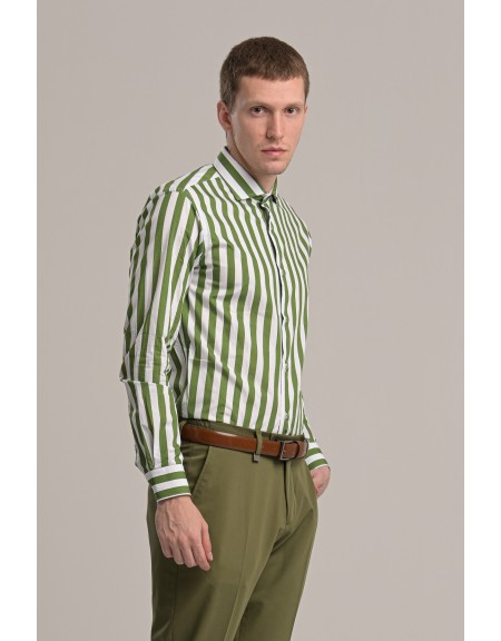 GUARDAROBA shirt GU-400/01 white-green GUARDAROBA - 3