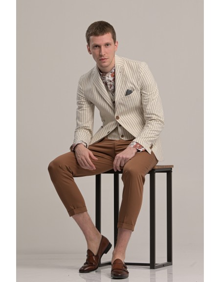 BESILENT MAN blazer BSGI0261 off white-grey BESILENT MAN - 4