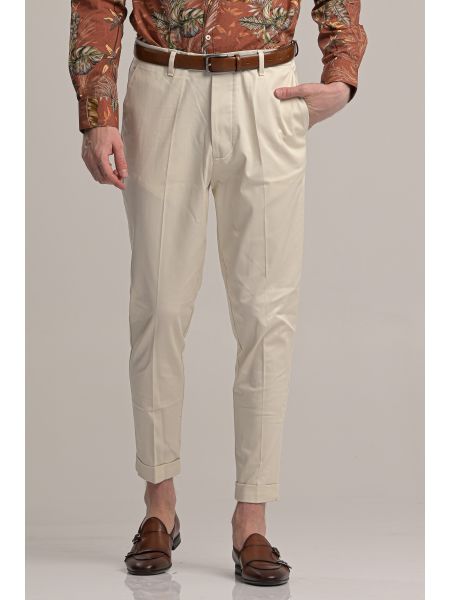 I AM BRIAN παντελόνι chino PA1252 εκρού I AM BRIAN - 1