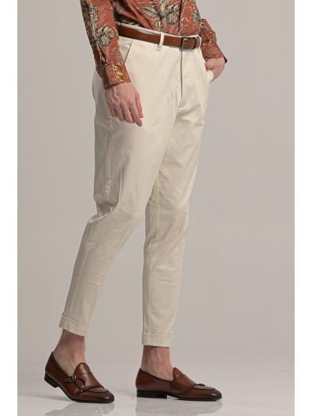 I AM BRIAN παντελόνι chino PA1252 εκρού I AM BRIAN - 3