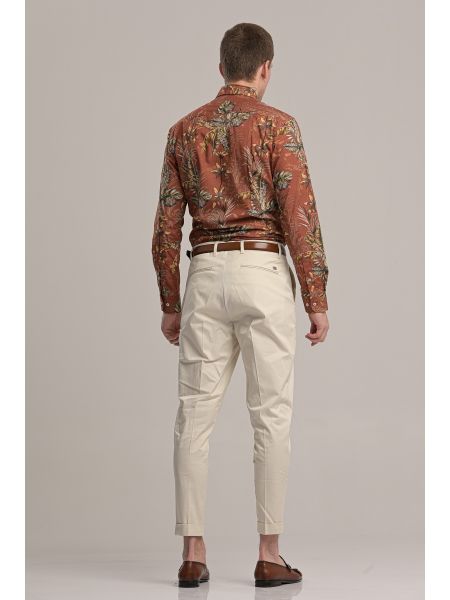 I AM BRIAN παντελόνι chino PA1252 εκρού I AM BRIAN - 5