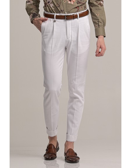 GUARDAROBA παντελόνι chino GPP-220/01 λευκό GUARDAROBA - 1