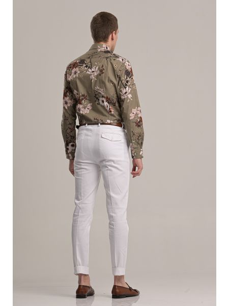 GUARDAROBA παντελόνι chino GPP-220/01 λευκό GUARDAROBA - 5