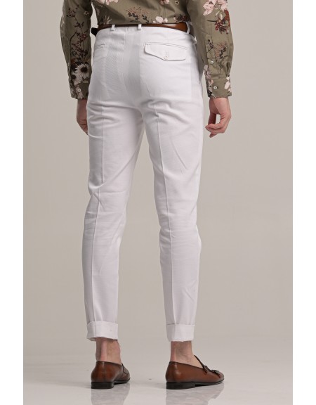 GUARDAROBA παντελόνι chino GPP-220/01 λευκό GUARDAROBA - 2