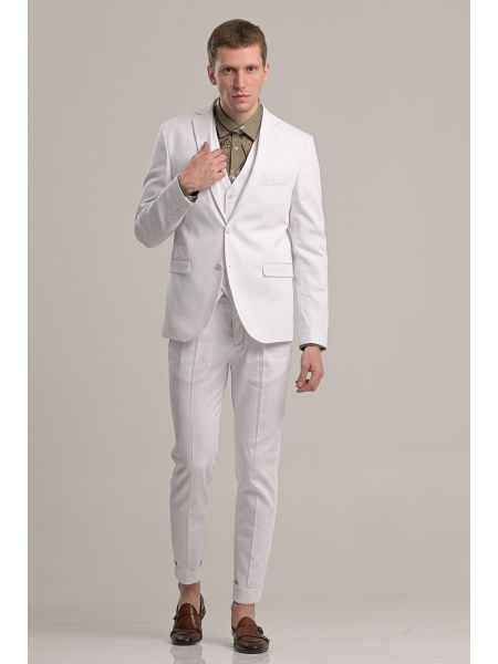 GUARDAROBA παντελόνι chino GPP-220/01 λευκό GUARDAROBA - 7