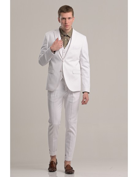 GUARDAROBA παντελόνι chino GPP-220/01 λευκό GUARDAROBA - 7