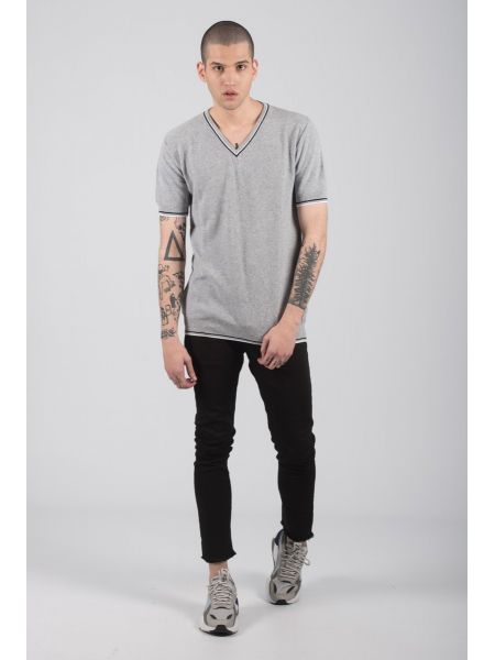 GIANNI LUPO t-shirt νημάτινo BW625 γκρι GIANNI LUPO - 3