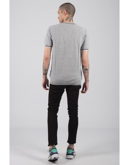 GIANNI LUPO t-shirt νημάτινo BW625 γκρι GIANNI LUPO - 4
