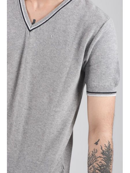 GIANNI LUPO t-shirt νημάτινo BW625 γκρι GIANNI LUPO - 5