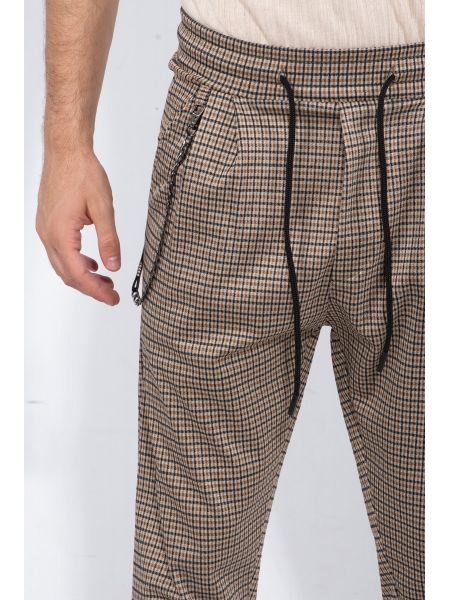 XAGON MAN παντελόνι chino ZEUBEA μπεζ-μαύρο XAGON MAN - 6