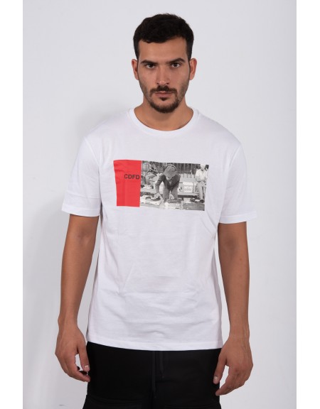COMME DES FUCKDOWN t-shirt CDFU801 λευκό COMME DES FUCKDOWN - 1