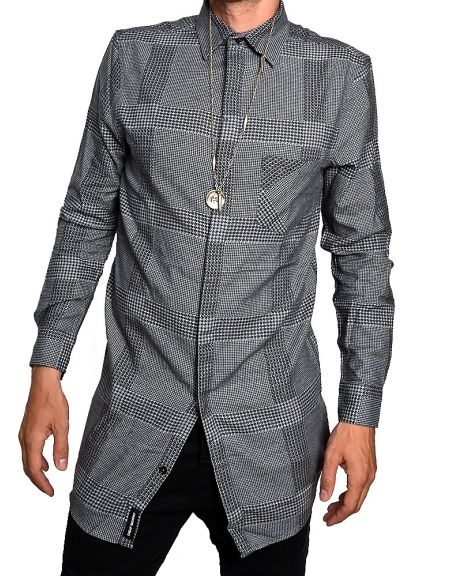 CHEAP MONDAY πουκάμισο 0336492-202 λευκό-μαύρο CHEAP MONDAY - 7