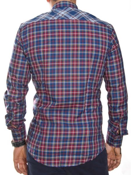 Papilio Garamas πουκάμισο PG-221/1 μπλε καρό PAPILIO GARAMAS - 2