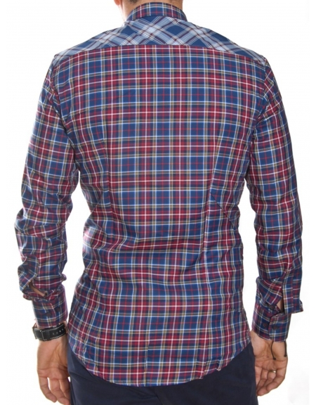 Papilio Garamas πουκάμισο PG-221/1 μπλε καρό PAPILIO GARAMAS - 2