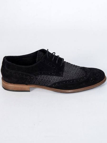 YES LONDON leather shoe CM02-CAMOSCIO 352 black
