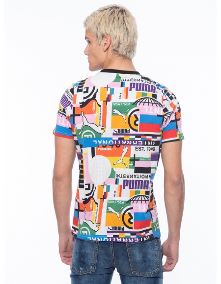 PUMA T-shirt 599791 02  INTL TEE – MULTI  Πολύχρωμο PUMA - 3