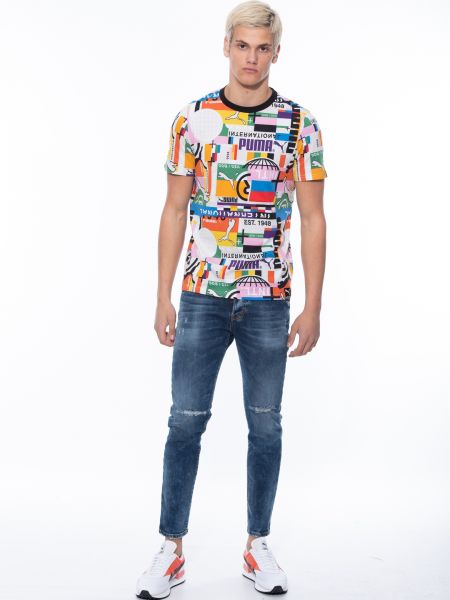 PUMA T-shirt 599791 02  INTL TEE – MULTI  Πολύχρωμο PUMA - 6