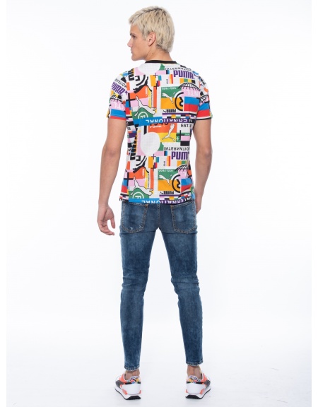 PUMA T-shirt 599791 02  INTL TEE – MULTI  Πολύχρωμο PUMA - 8