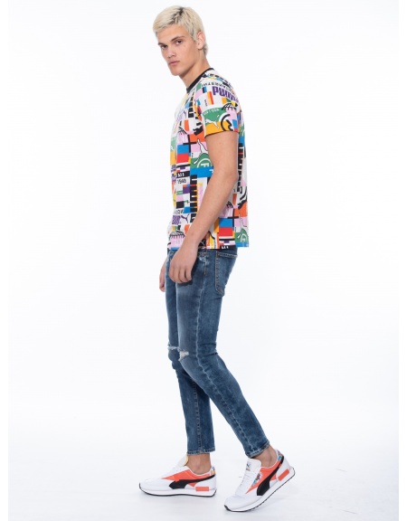 PUMA T-shirt 599791 02  INTL TEE – MULTI  Πολύχρωμο PUMA - 9