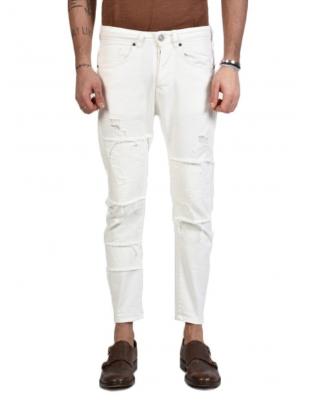 XAGON MAN Jean Παντελόνι USTRON Λευκό XAGON MAN - 5