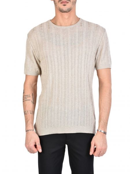 XAGON MAN T-shirt knitted yarn J01204 Beige XAGON MAN - 6