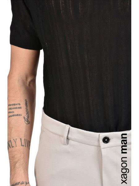 XAGON MAN T-shirt knitted yarn J01204 Black XAGON MAN - 6