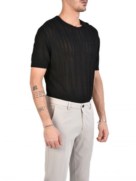 XAGON MAN T-shirt πλεκτό νημάτινο J01204 Μαύρο XAGON MAN - 3