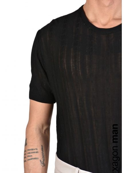 XAGON MAN T-shirt knitted yarn J01204 Black XAGON MAN - 5