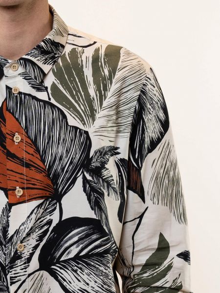 19 ATHENS Πουκάμισο K21-1003 Εμπριμέ -  Εκρού NINETEEN - 2