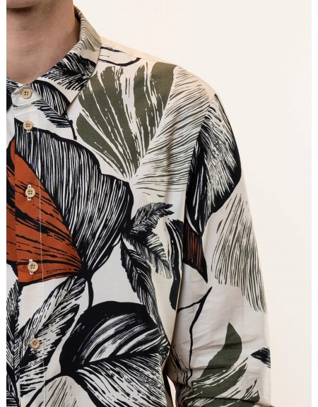 19 ATHENS Πουκάμισο K21-1003 Εμπριμέ -  Εκρού NINETEEN - 2