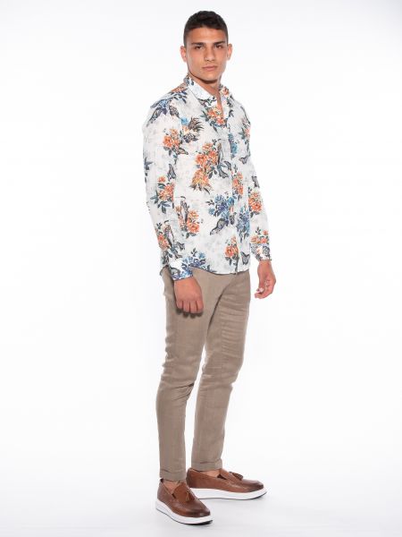 OVER-D Shirt OM834CM Printed - White - Floral OVER-D - 6
