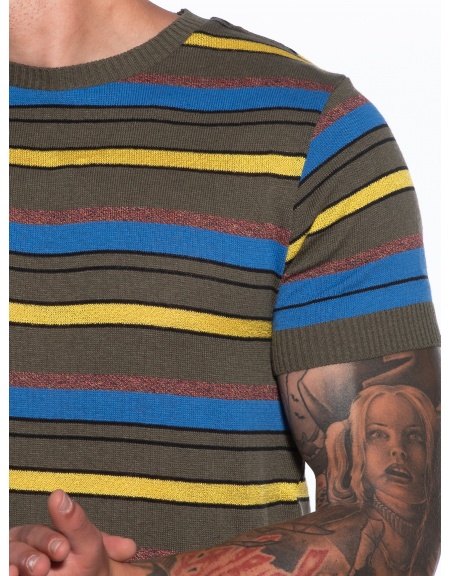 OVER-D T-shirt νημάτινο OM774MG Λαδί OVER-D - 5