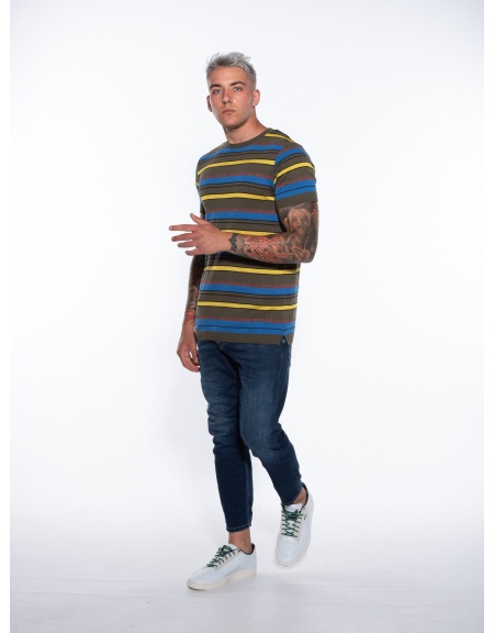 OVER-D T-shirt νημάτινο OM774MG Λαδί OVER-D - 6