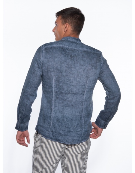 OVER-D Linen shirt OM352CM Blue OVER-D - 2