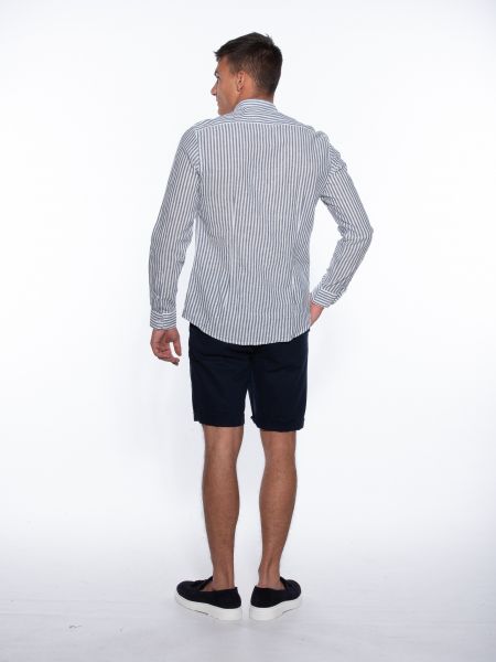OVER-D Striped shirt OM640CM Light blue - White OVER-D - 7