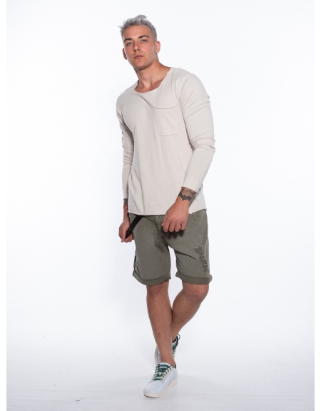 OVER-D Βερμούδα Jean OM688BR Χακί OVER-D - 6