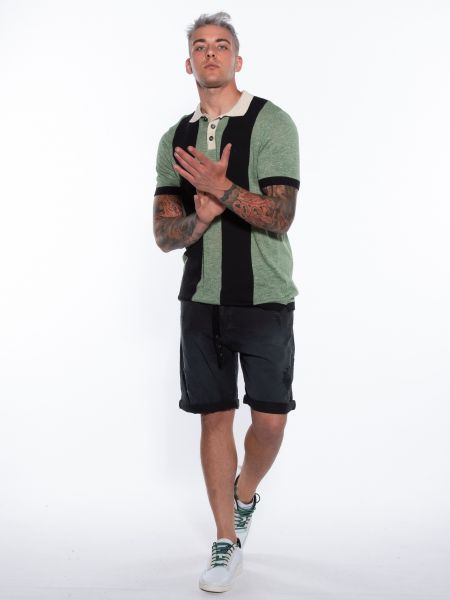 OVER-D Βερμούδα Jean OM688BR Μαύρο OVER-D - 6