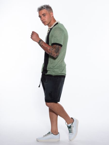 OVER-D Βερμούδα Jean OM688BR Μαύρο OVER-D - 7