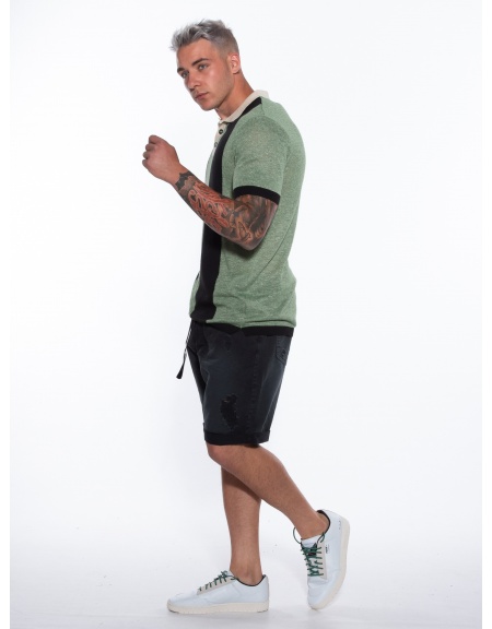 OVER-D Βερμούδα Jean OM688BR Μαύρο OVER-D - 7