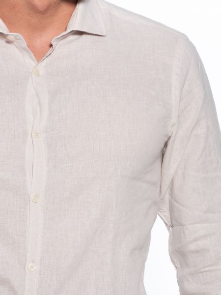 OVER-D Linen shirt OM353CM Beige OVER-D - 5