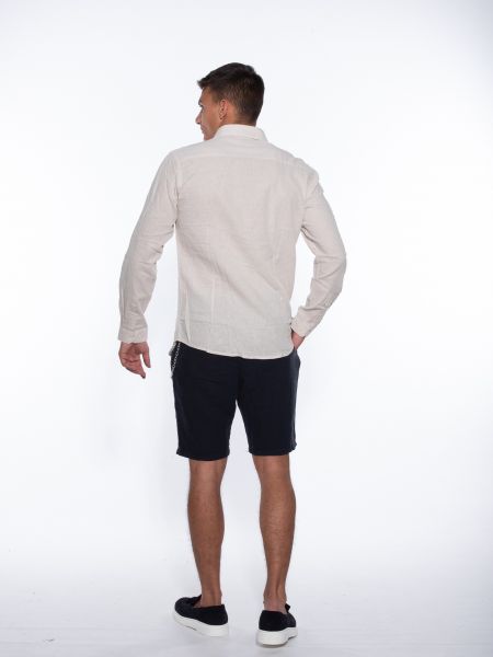 OVER-D Linen shirt OM353CM Beige OVER-D - 7