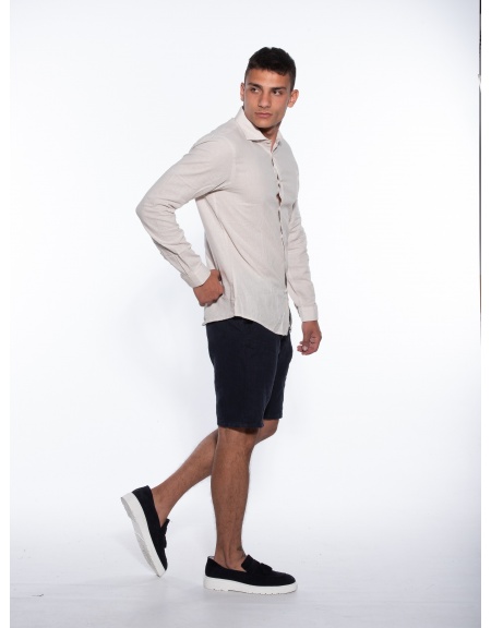 OVER-D Linen shirt OM353CM Beige OVER-D - 8