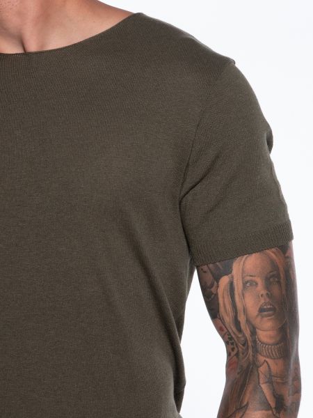 OVER-D T-shirt νημάτινο OM621MG Χακί OVER-D - 5