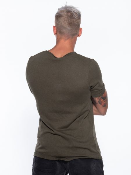 OVER-D T-shirt νημάτινο OM621MG Χακί OVER-D - 2