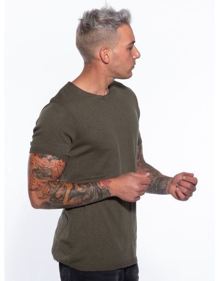 OVER-D T-shirt νημάτινο OM621MG Χακί OVER-D - 3