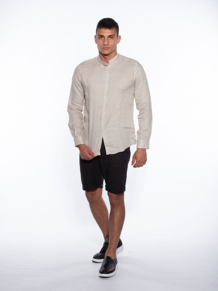OVER-D Linen shirt OM349CM Beige OVER-D - 6
