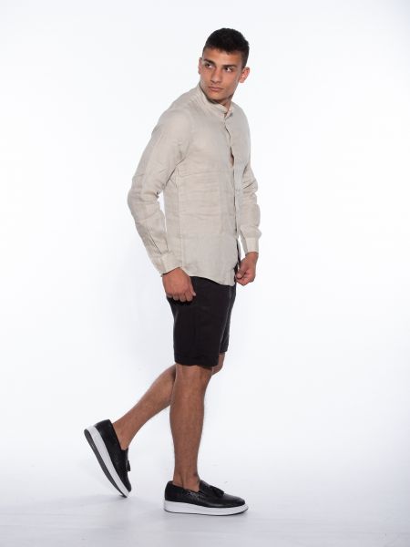 OVER-D Linen shirt OM349CM Beige OVER-D - 8