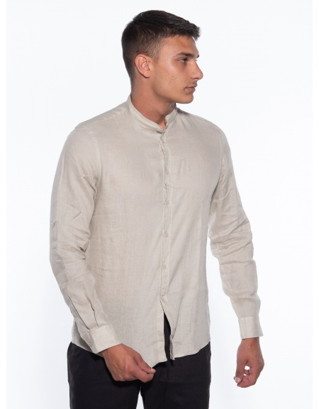 OVER-D Linen shirt OM349CM Beige OVER-D - 1
