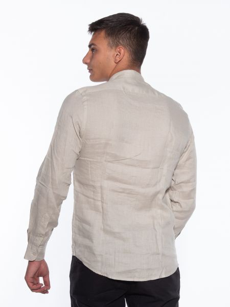 OVER-D Linen shirt OM349CM Beige OVER-D - 2