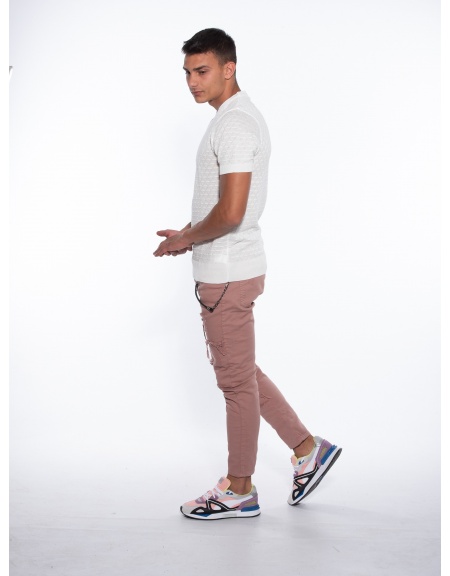 OVER-D T-shirt νημάτινο OM779MG Εκρού OVER-D - 9